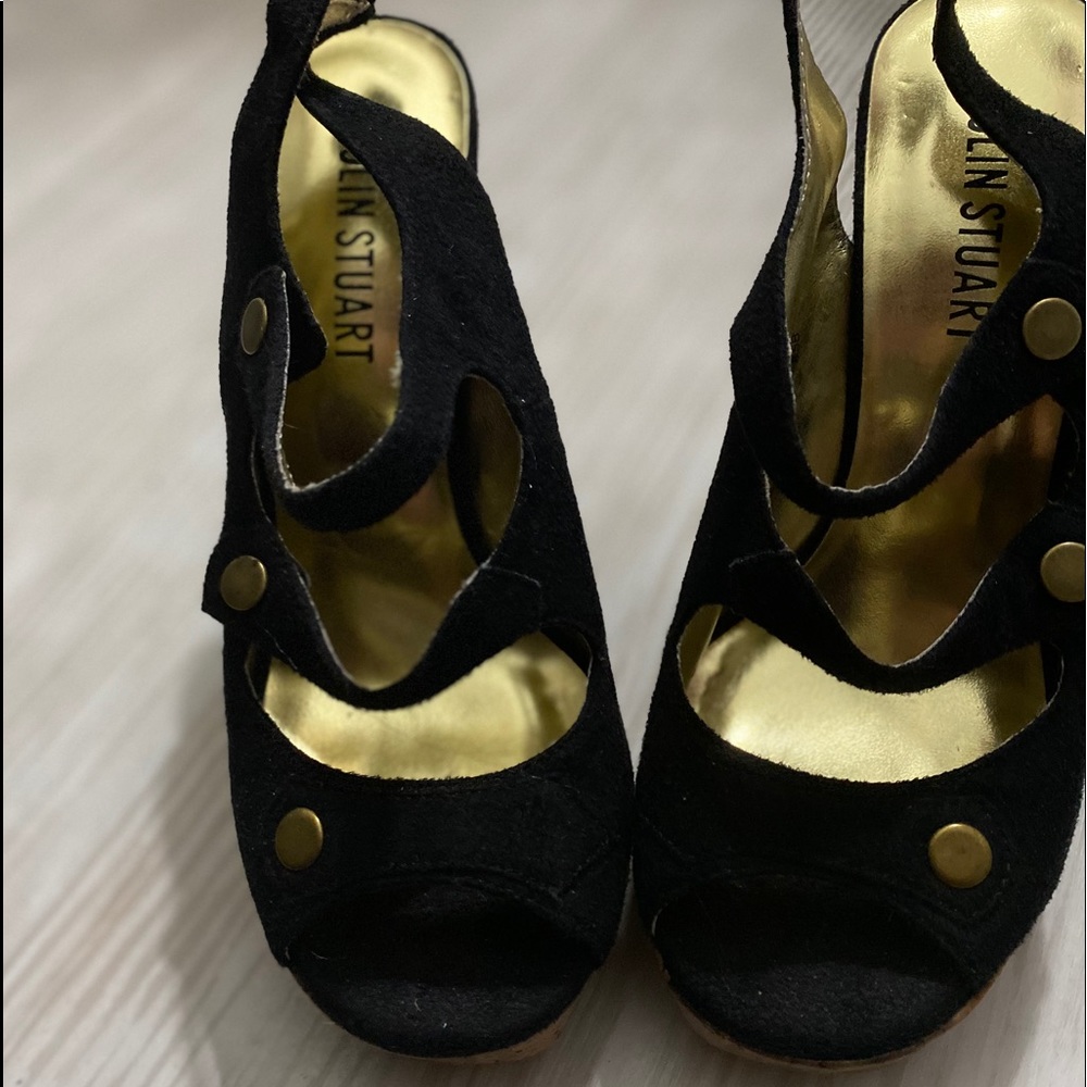Colin Stuart back cork strappy heel 8.5